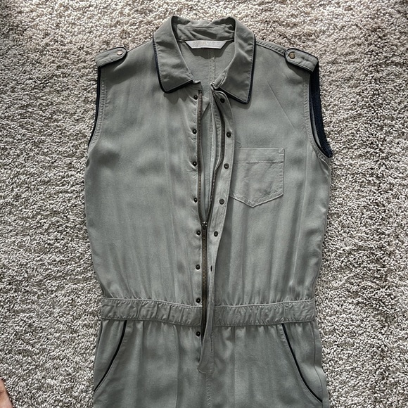 Zara Basic Army Green Jumpsuit, Size Small - Picture 10 of 10